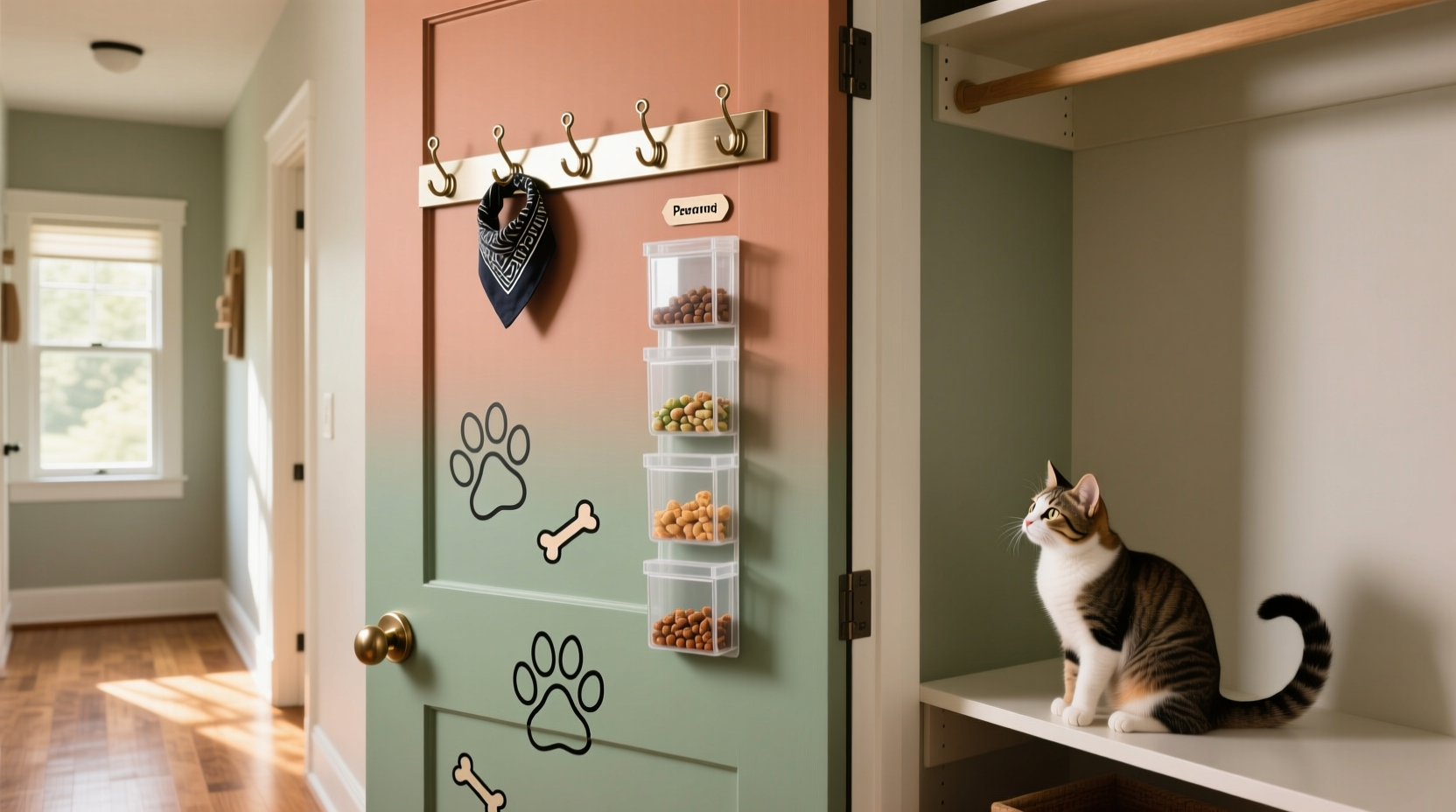closet organization tips pet bandana hooks treat pouches