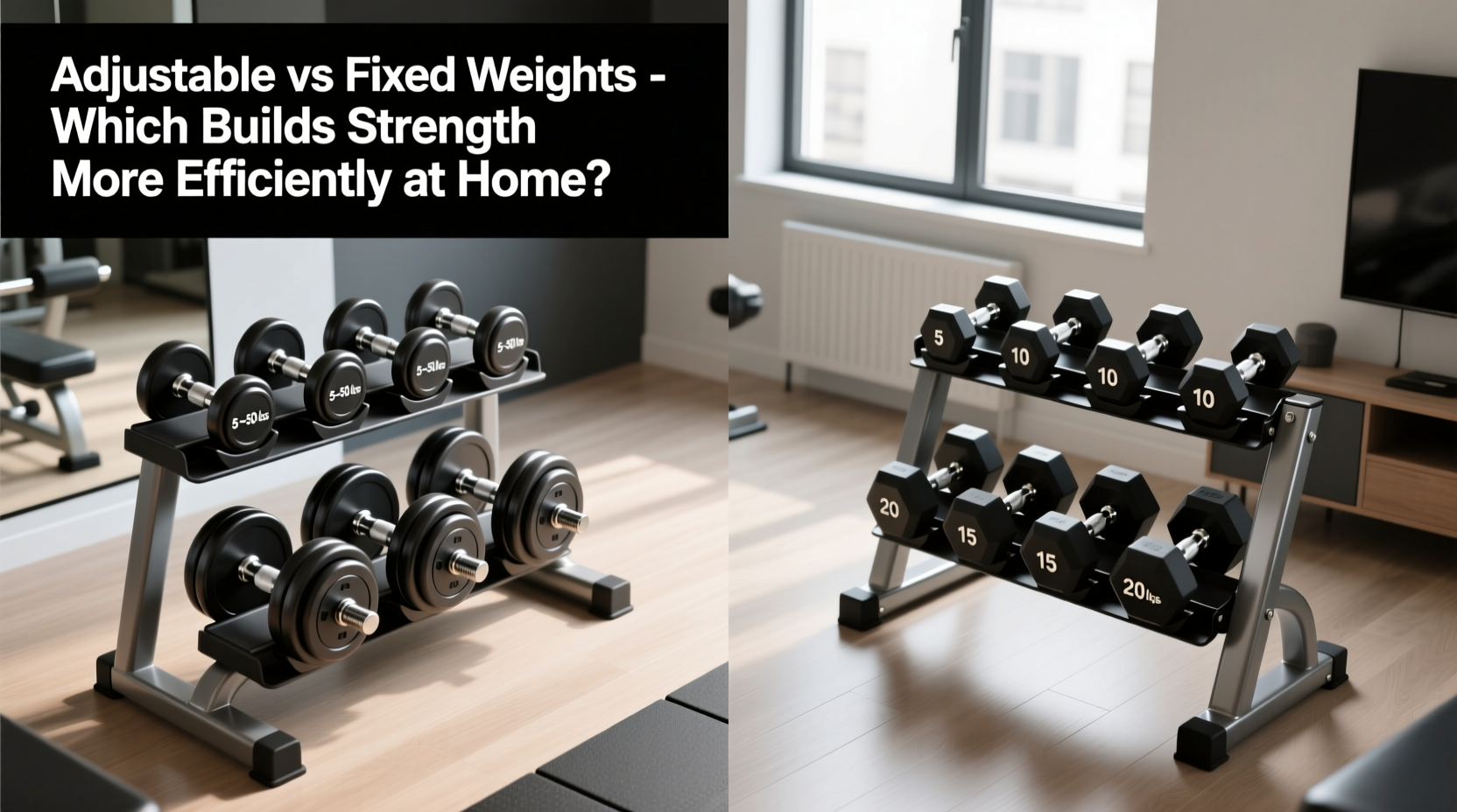 adjustable dumbbells vs fixed weights which builds strength more efficiently at home