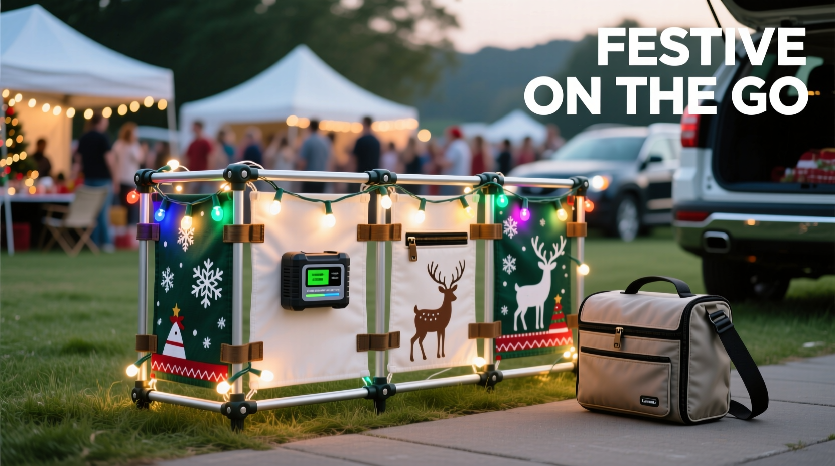 how to build a portable christmas light display for tailgating or festivals
