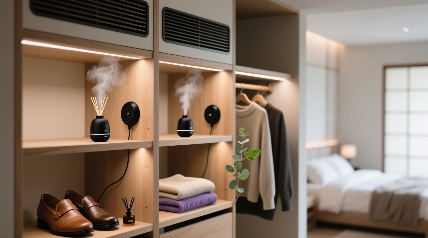 closet organization tips scent zoning via vent pods