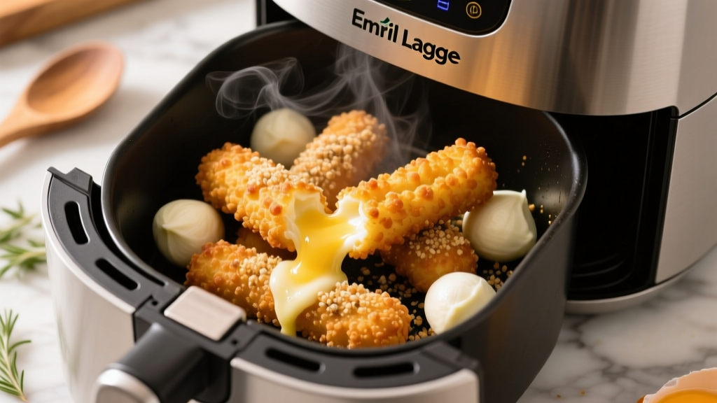 Crispy Mozzarella Sticks in Emeril Lagasse Air Fryer