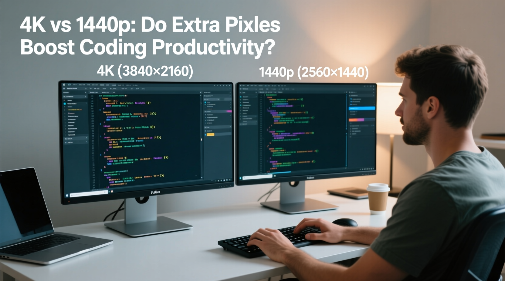 4k vs 1440p monitor for programming do extra pixels actually help productivity