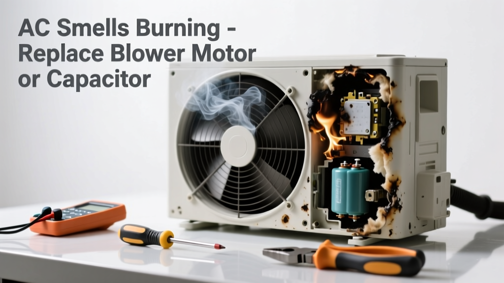 AC Smells Burning? Replace the Blower Motor or Capacitor