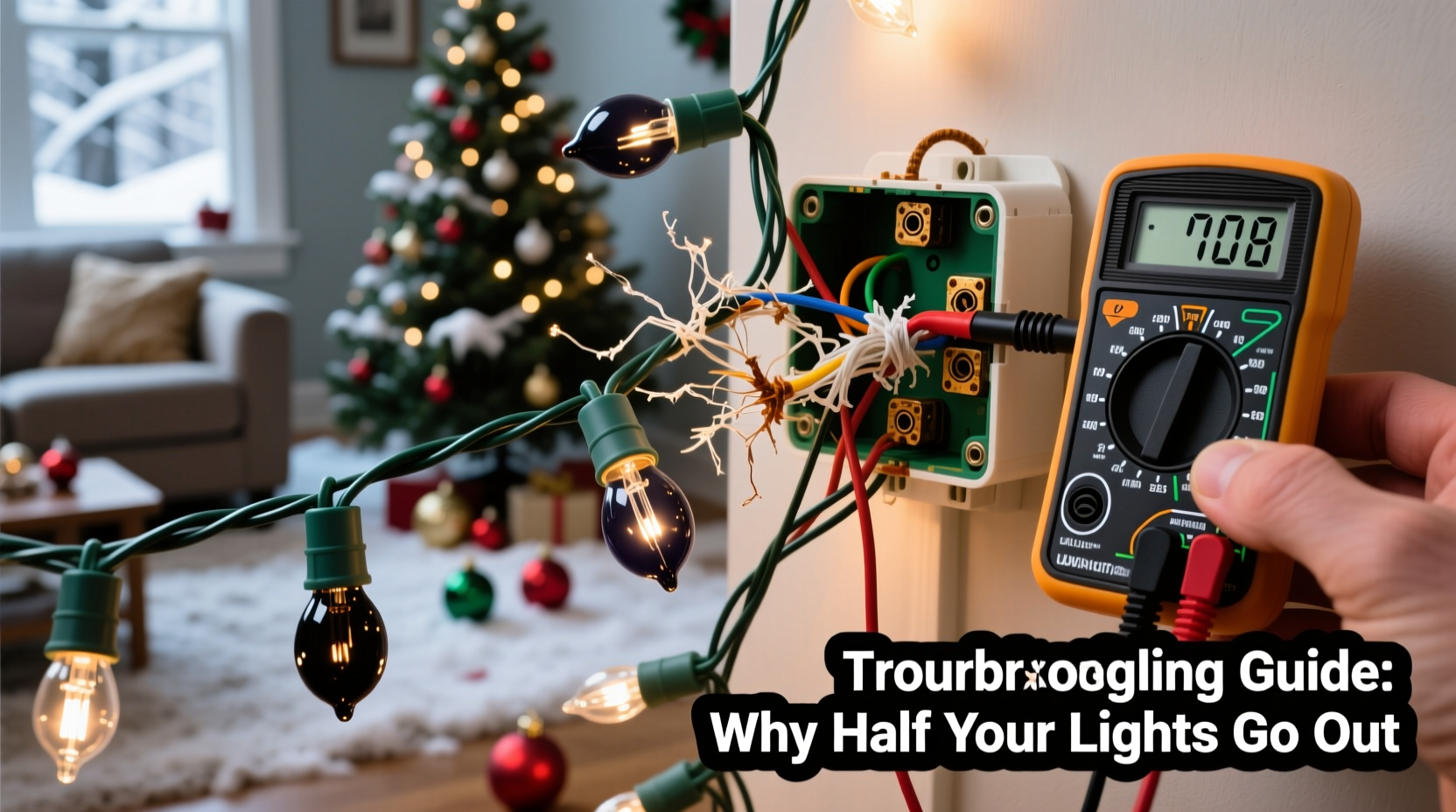 why does half my string of christmas lights go out and how to troubleshoot it