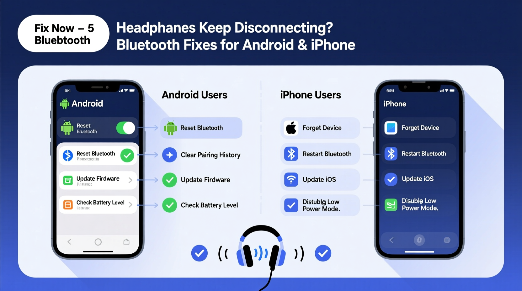why do my headphones keep disconnecting bluetooth fixes for android and iphone