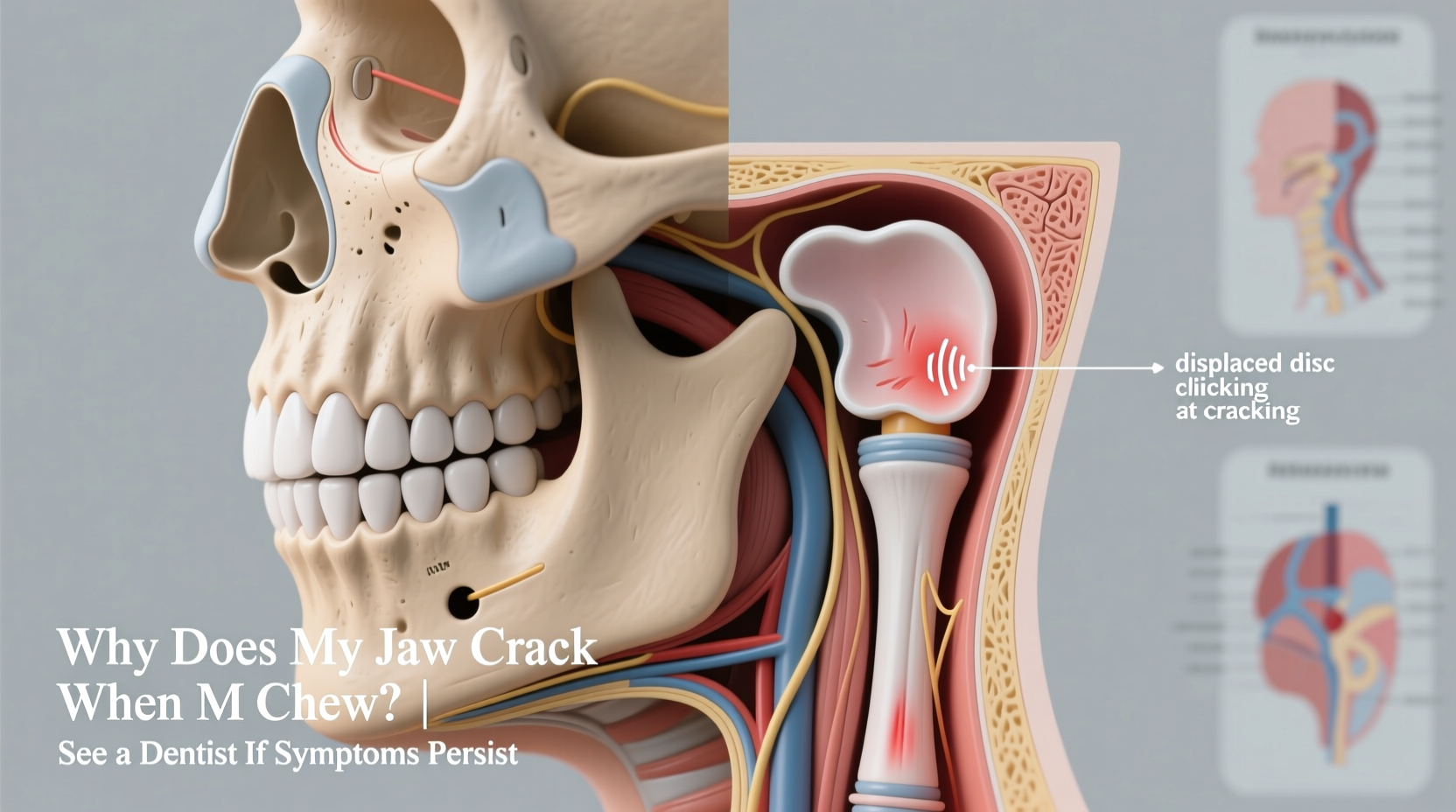 why does my jaw crack when i chew and when to see a dentist