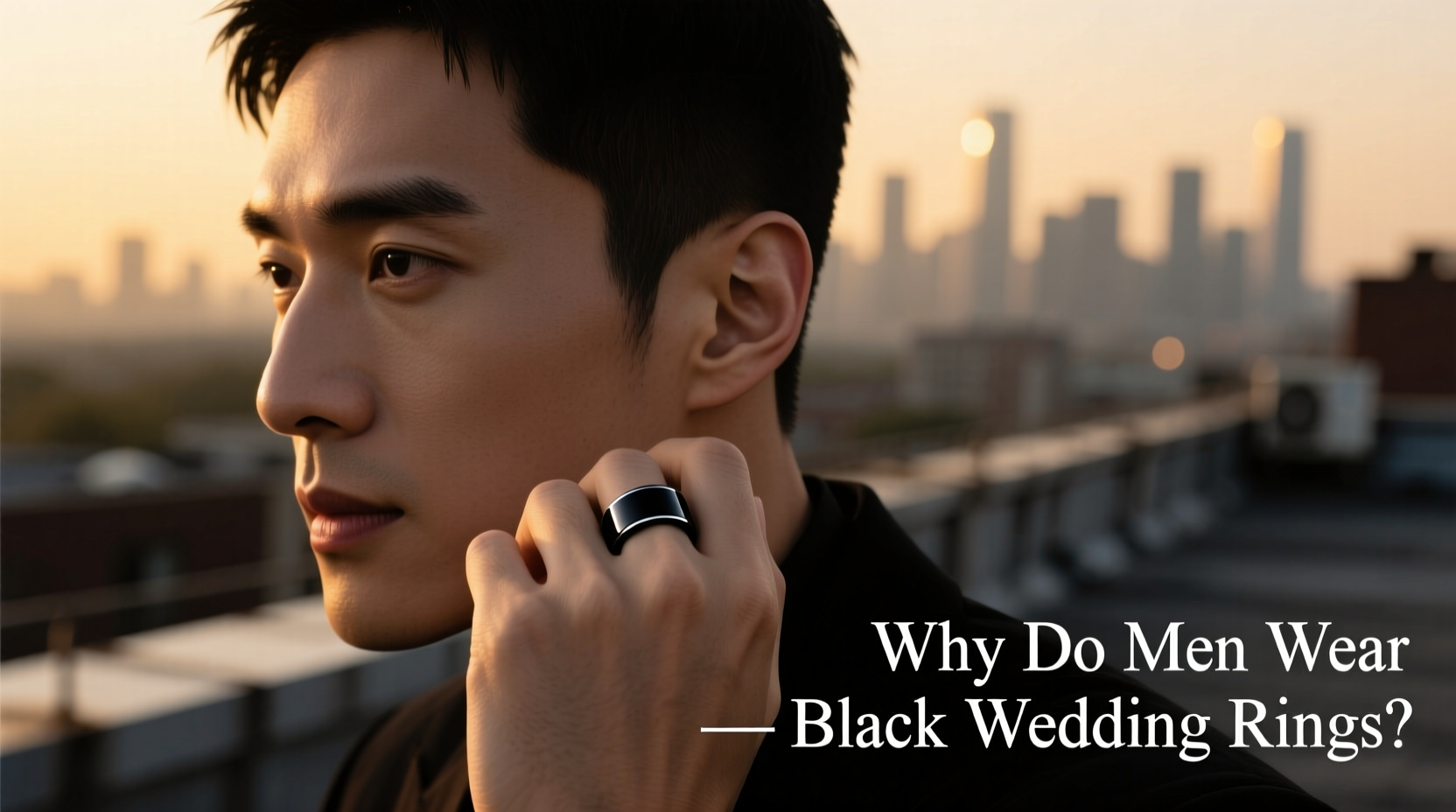 why do men wear black wedding rings