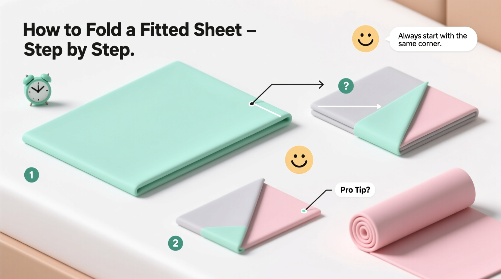 how to fold a fitted sheet step by step without losing your mind