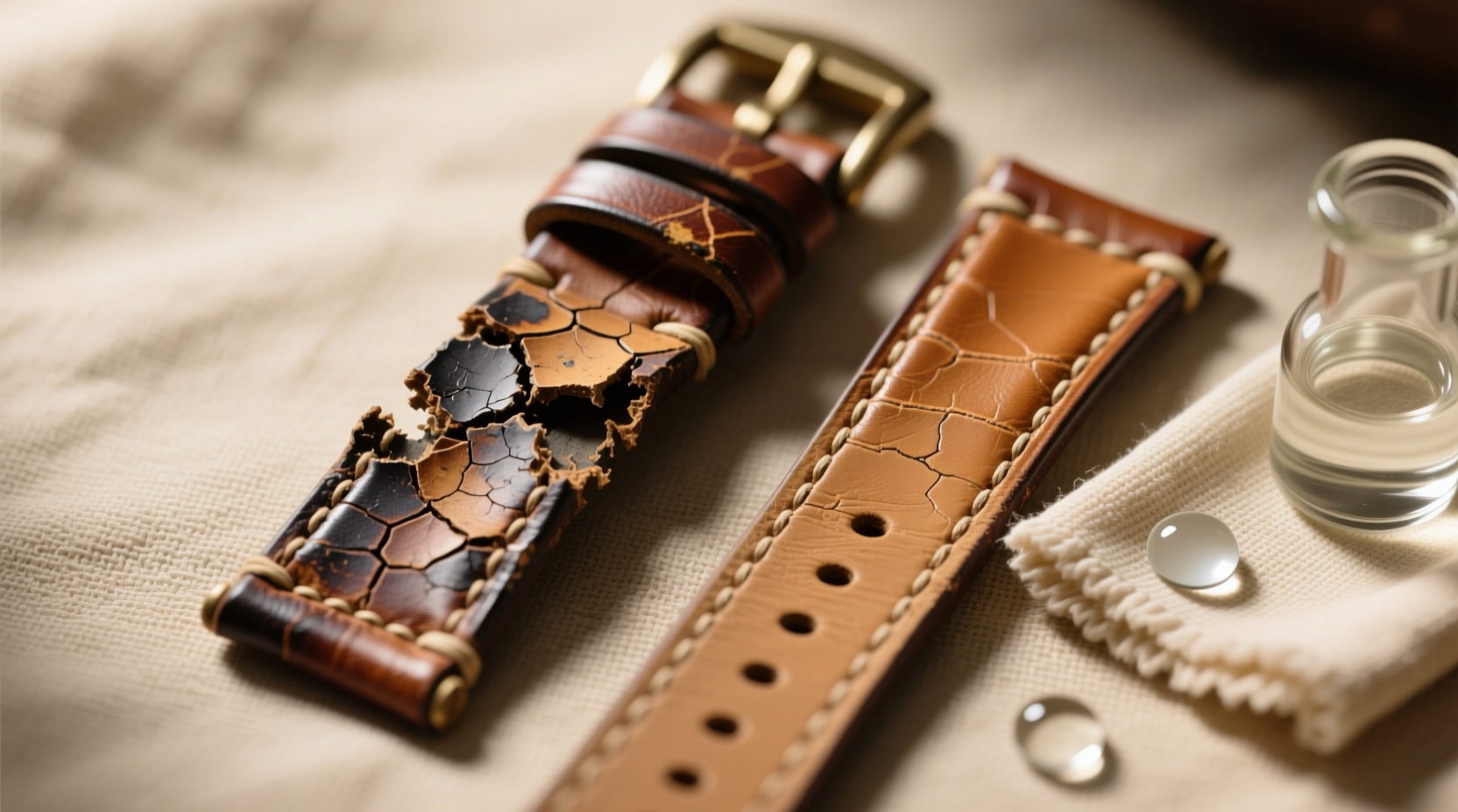 vinegar vintage leather watch straps