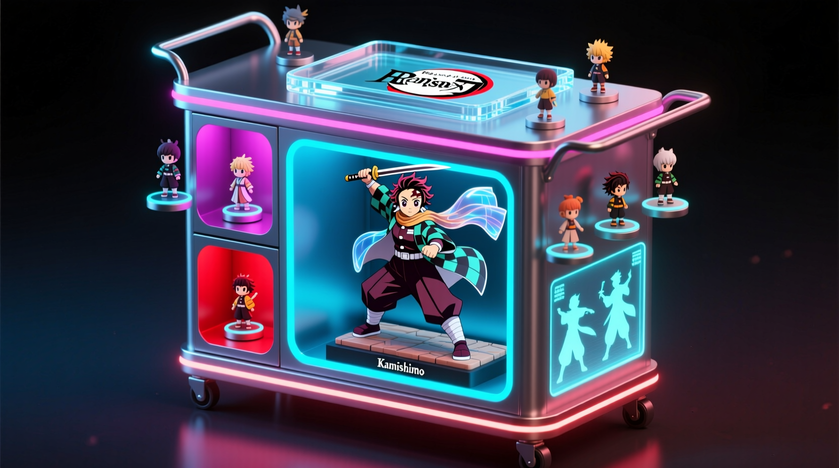 how to design a themed bar cart inspired by anime characters