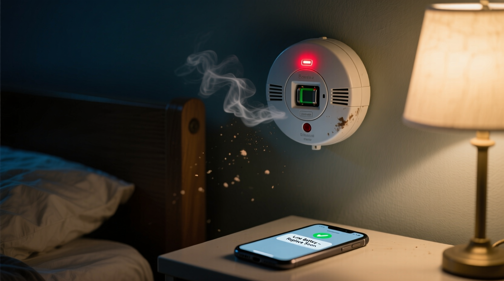 why does my smoke detector beep at night fixes