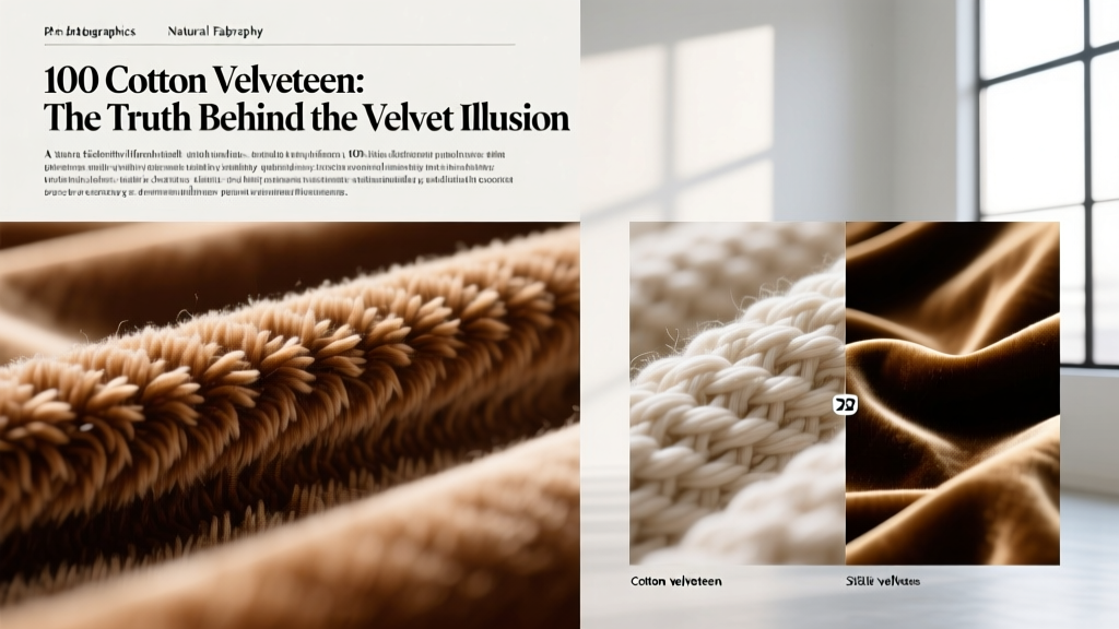 100 Cotton Velveteen: The Truth Behind the Velvet Illusion