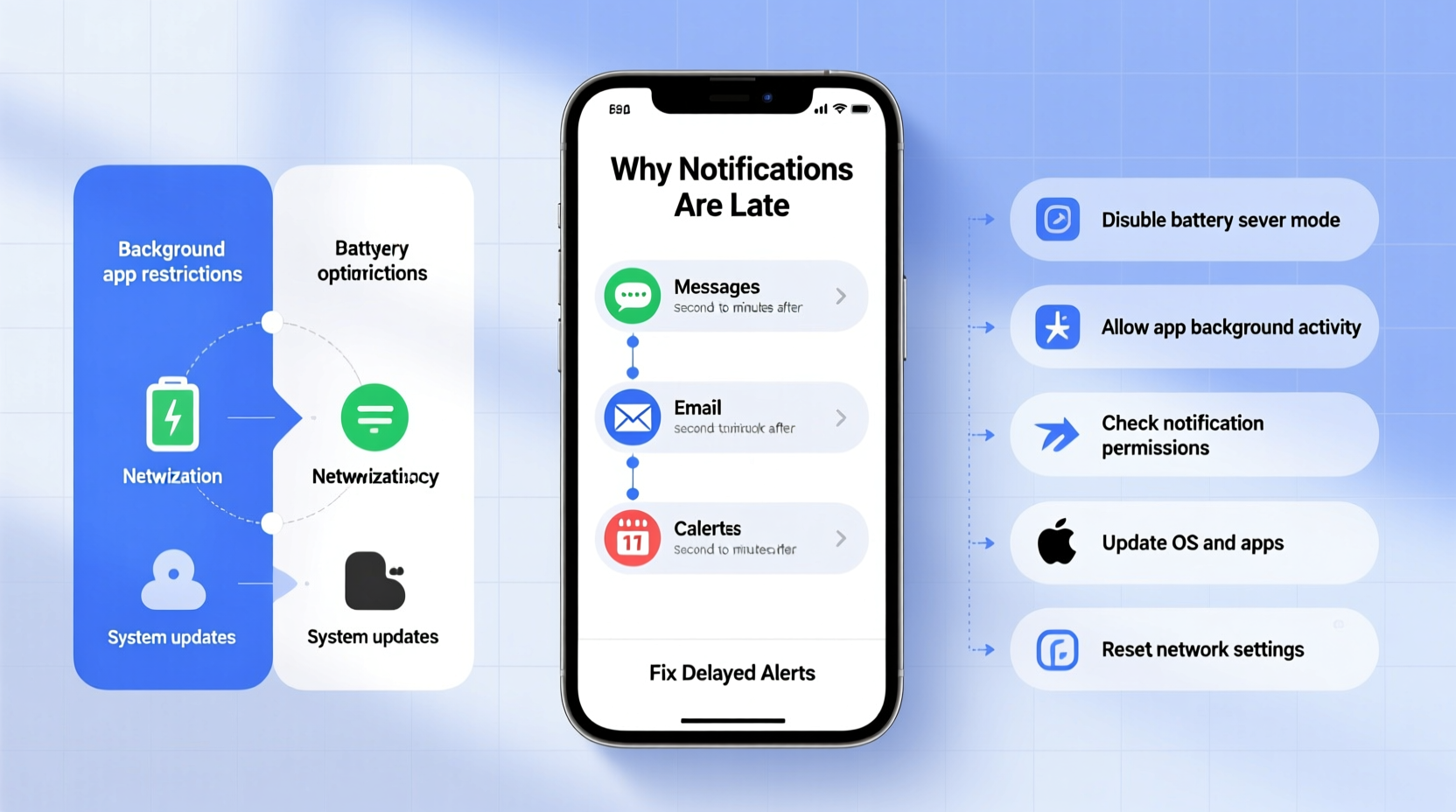 why do notifications sometimes arrive late and how to fix the delay