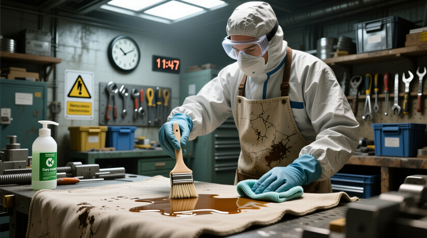 epoxy resin removal for art aprons