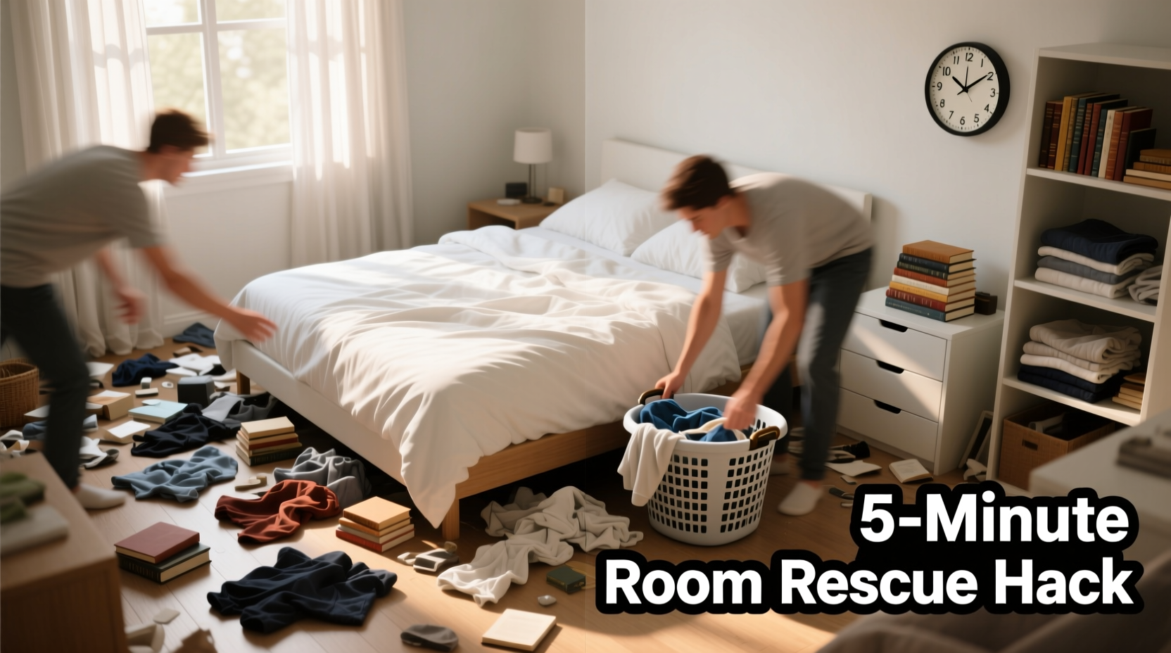 how to hide a messy room quickly before guests arrive life hack guide