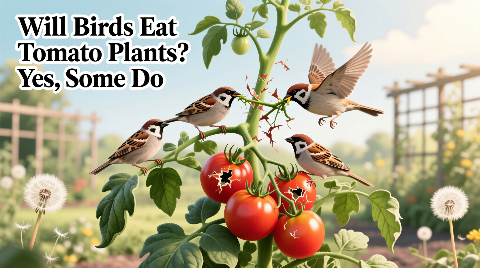 will birds eat tomato plants