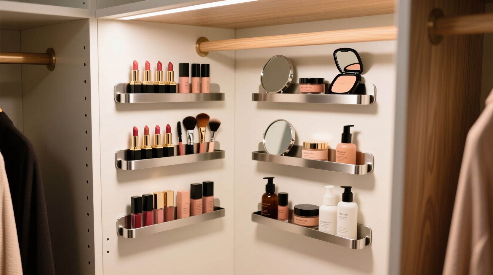 closet organization tips magnetic beauty holders