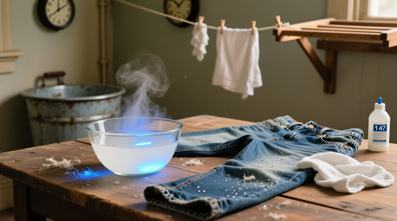 how to sanitize thrifted jeans without harsh chemicals