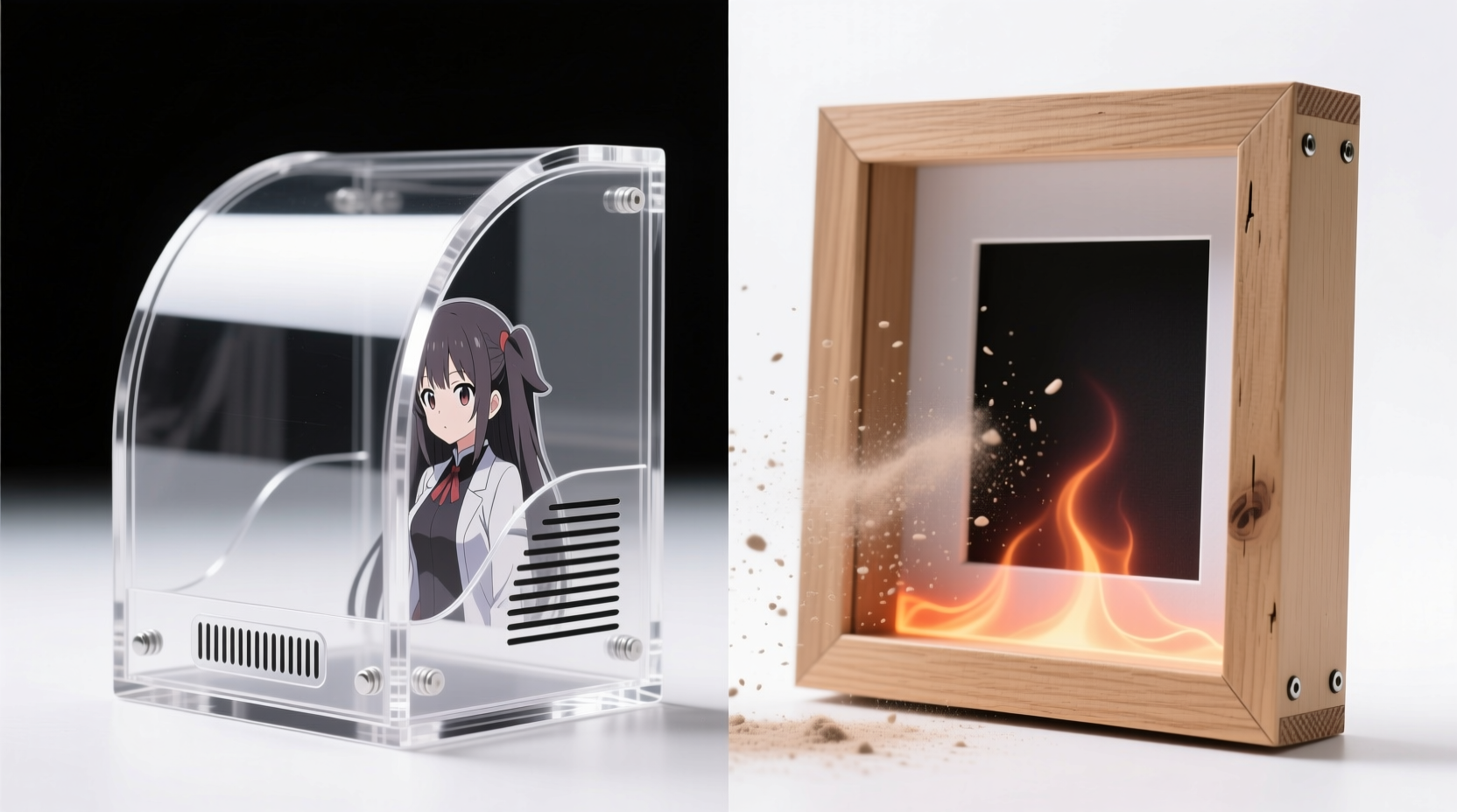acrylic vs shadow box dust prevention for anime figures