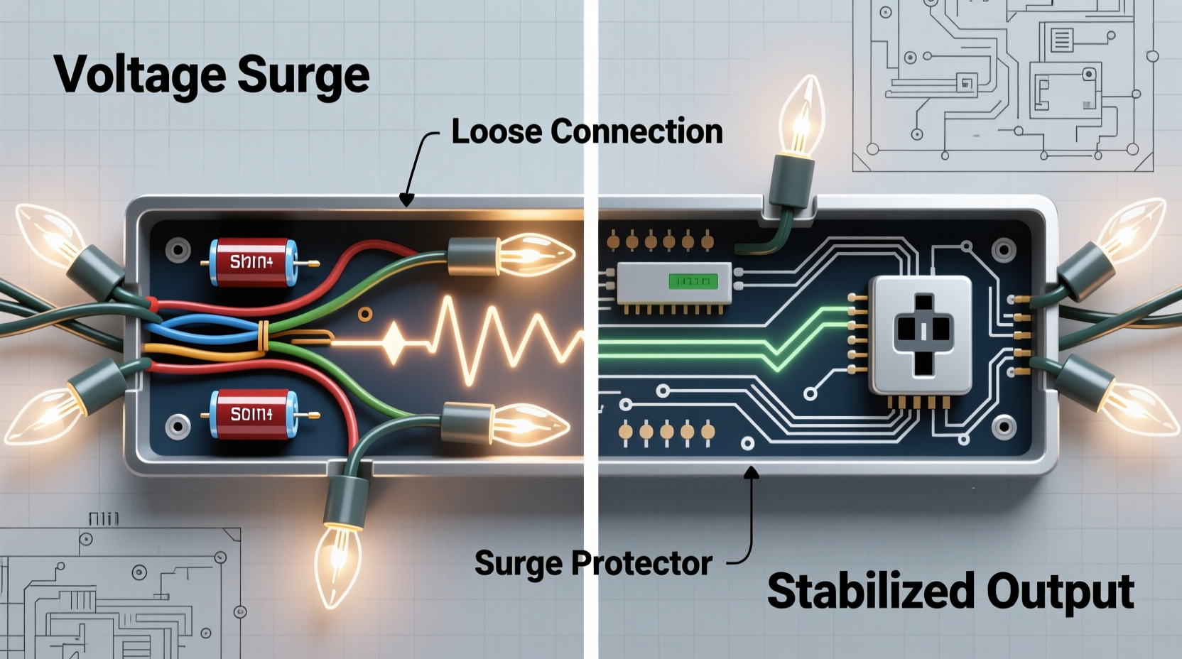 why do some christmas lights flicker and how to stabilize the voltage flow