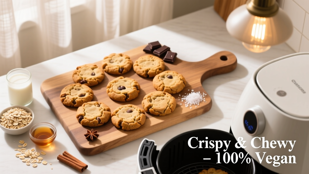 Vegan Oatmeal Cookies in Air Fryer (Crispy & Chewy!)