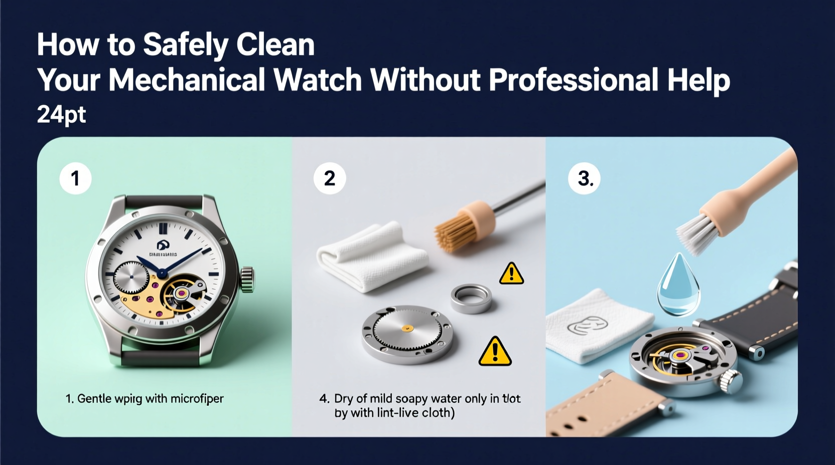 how to safely clean your mechanical watch without professional help