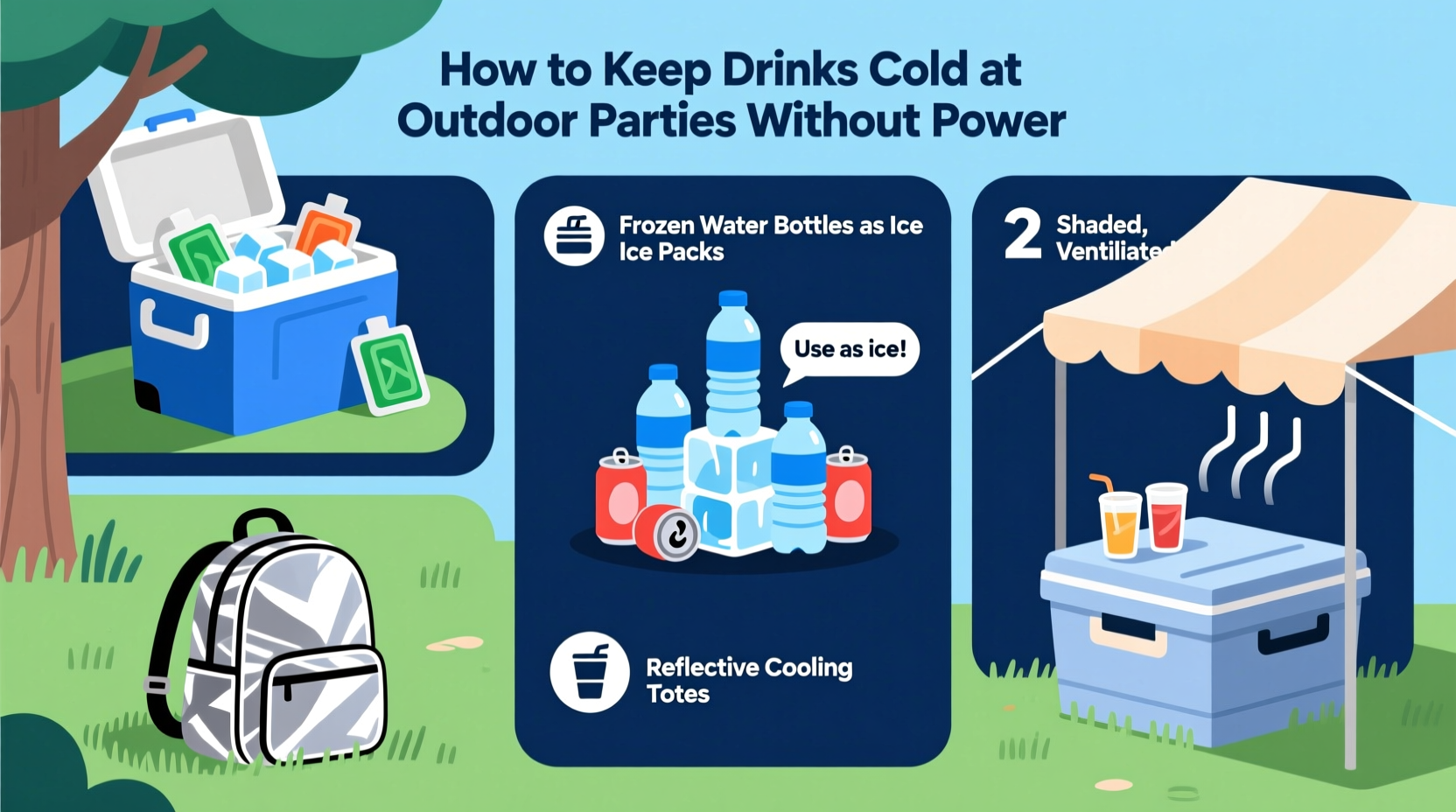 how to keep drinks cold at outdoor parties without power
