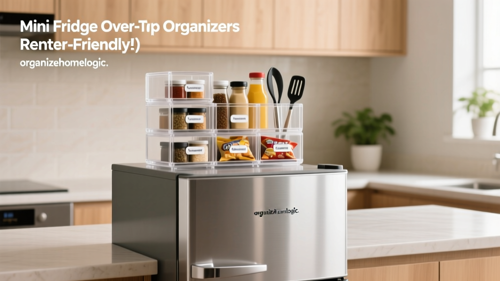 Mini Fridge Over-Top Organizers (Renter-Friendly!)