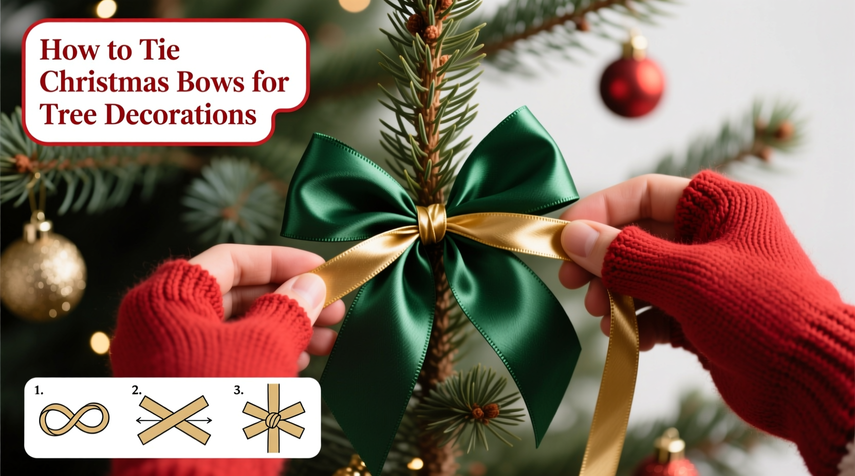 how to tie christmas bows for tree