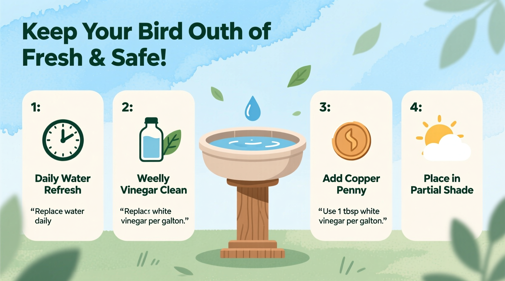 How to Keep Algae Out of a Bird Bath