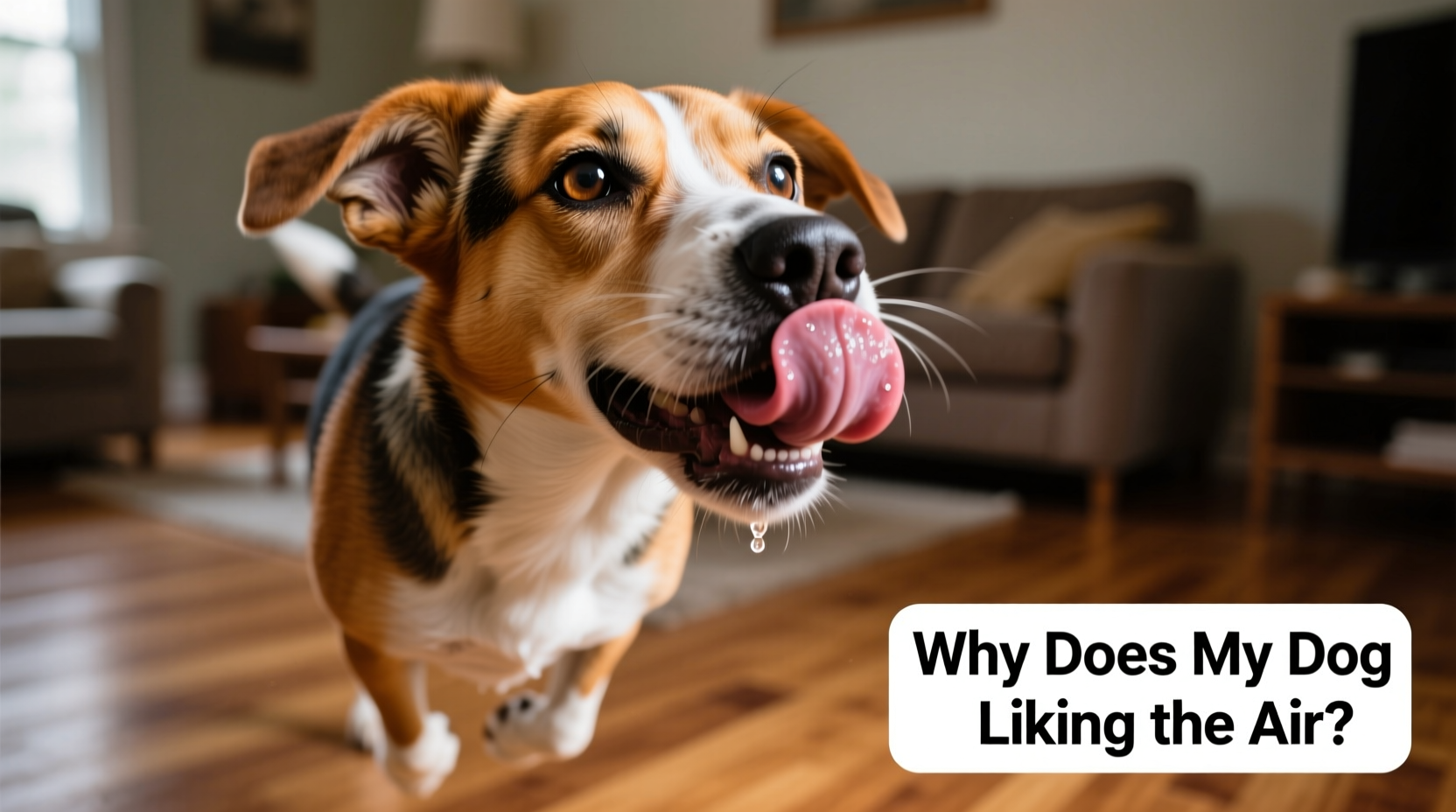 why does my dog lick the air constantly and what it means