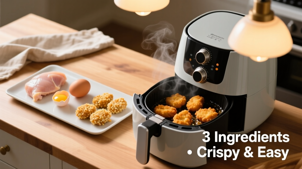 3 Ingredient Chicken Nuggets in Air Fryer (Crispy & Easy!)