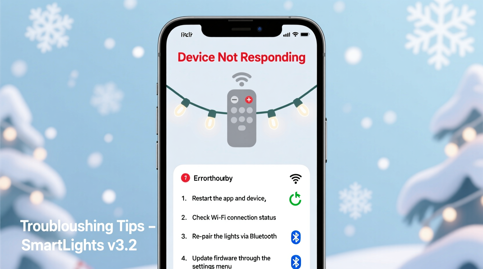 why is my smart christmas light app not responding troubleshooting tips for common glitches