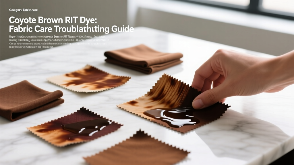 Coyote Brown RIT Dye: Fabric Care Troubleshooting Guide