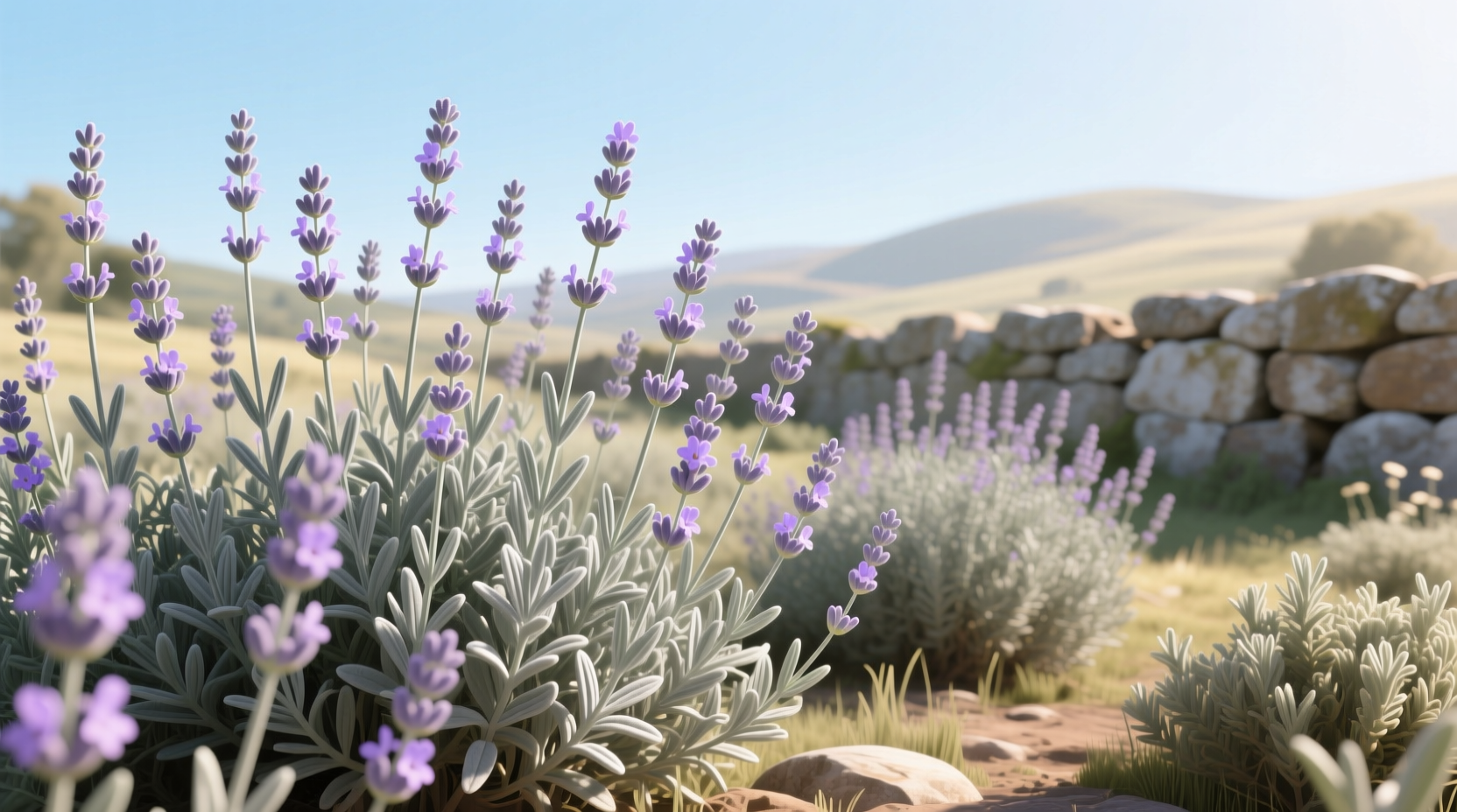 woody lavender plants