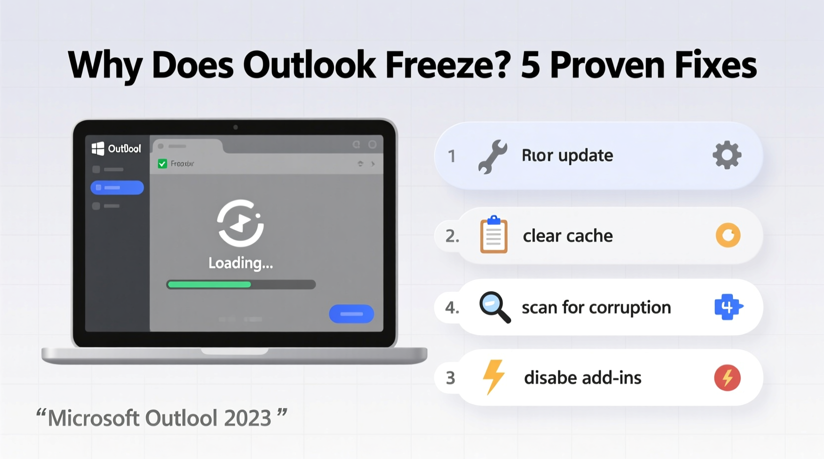 why does my outlook app freeze frequently troubleshooting tips