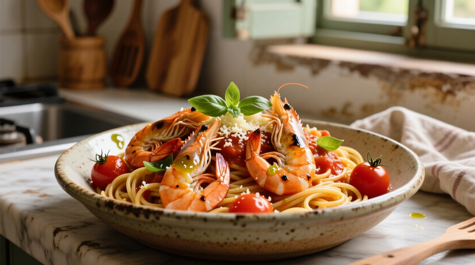 Perfect Shrimp Pasta with Tomato Sauce Recipe in 25 Minutes