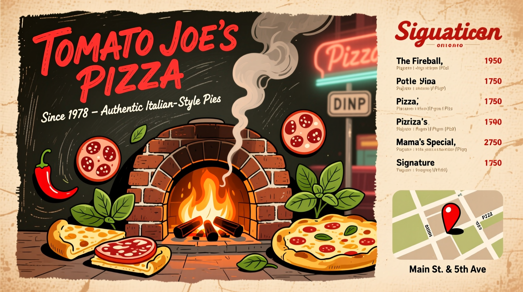 tomato joes pizza menu and location guide