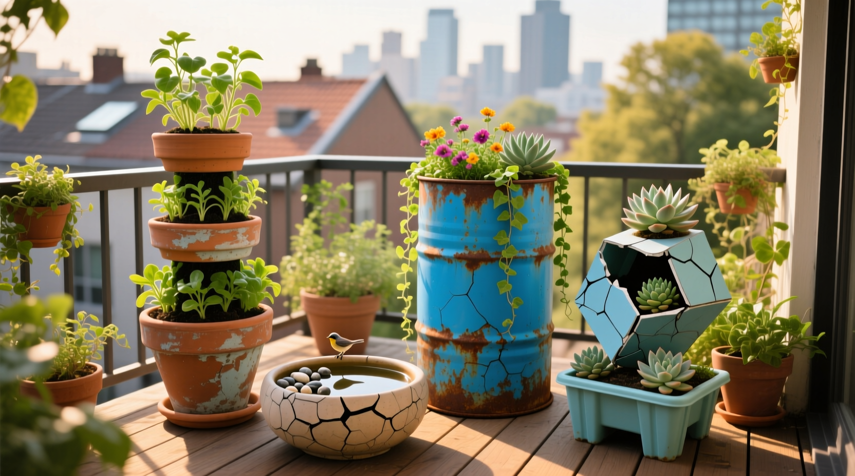 ways to reuse old planters