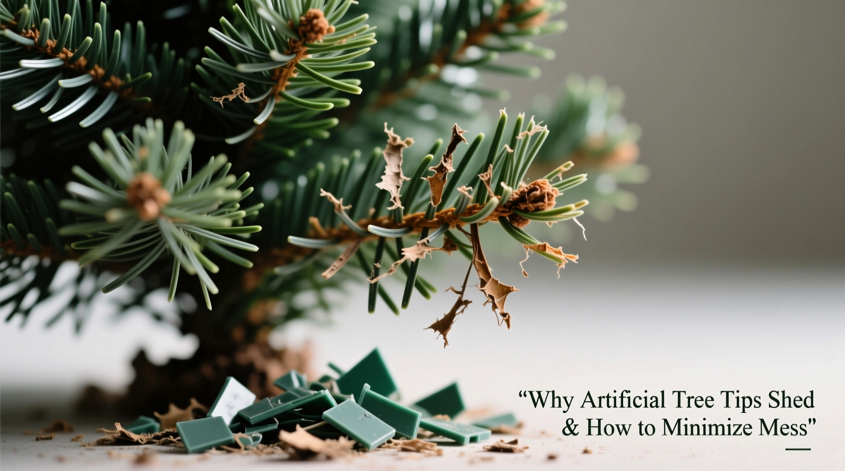 why does my artificial tree shed tips and how to minimize mess