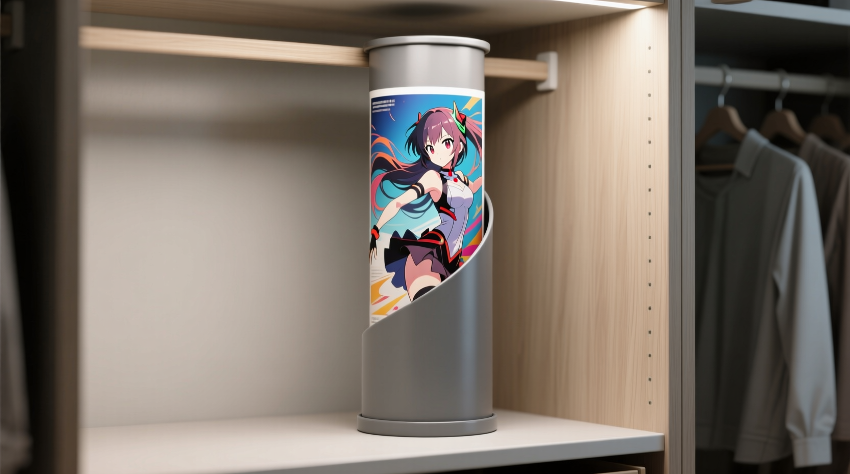 anime poster storage tube vs portfolio for closets