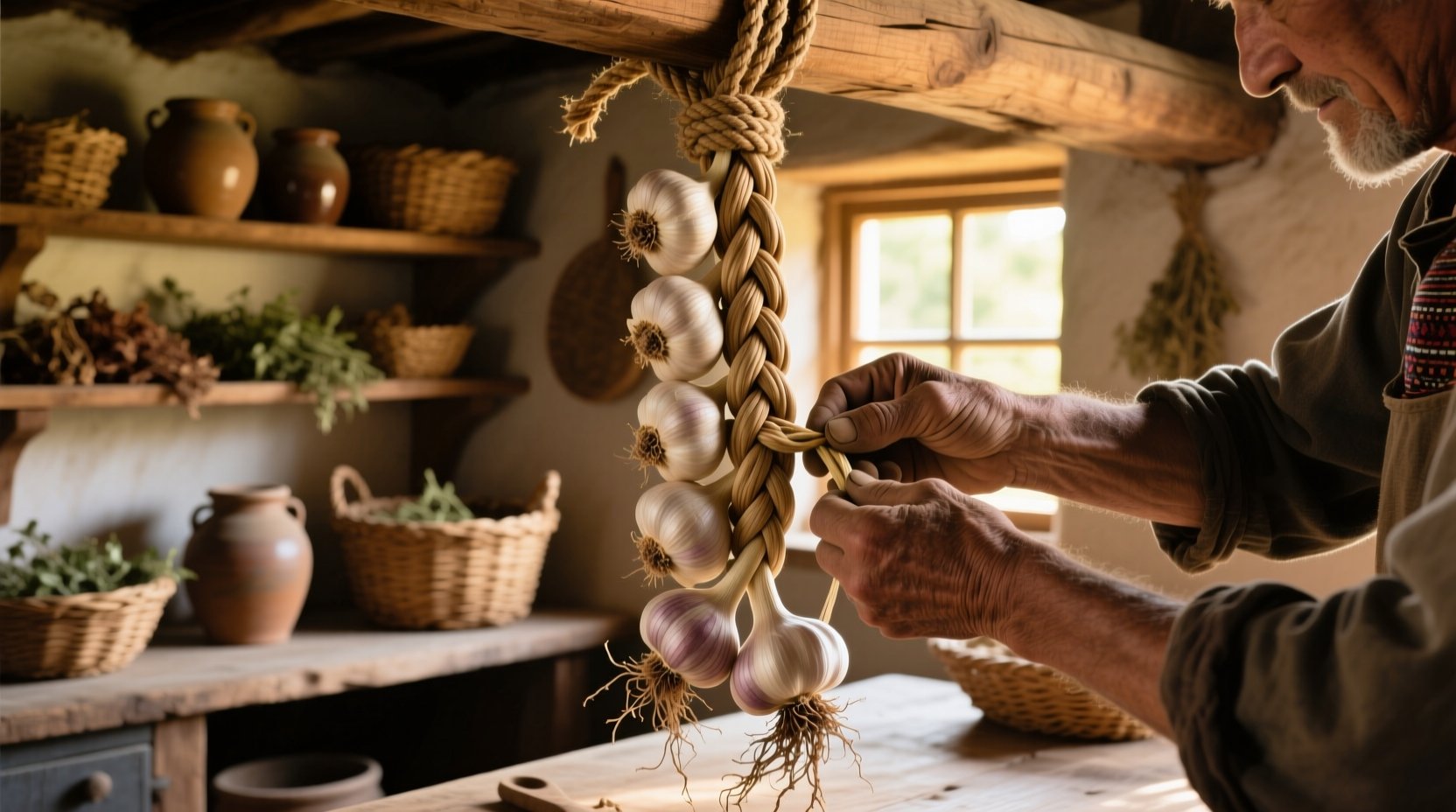 Master Garlic Braiding: Preserve Harvest for 8 Months