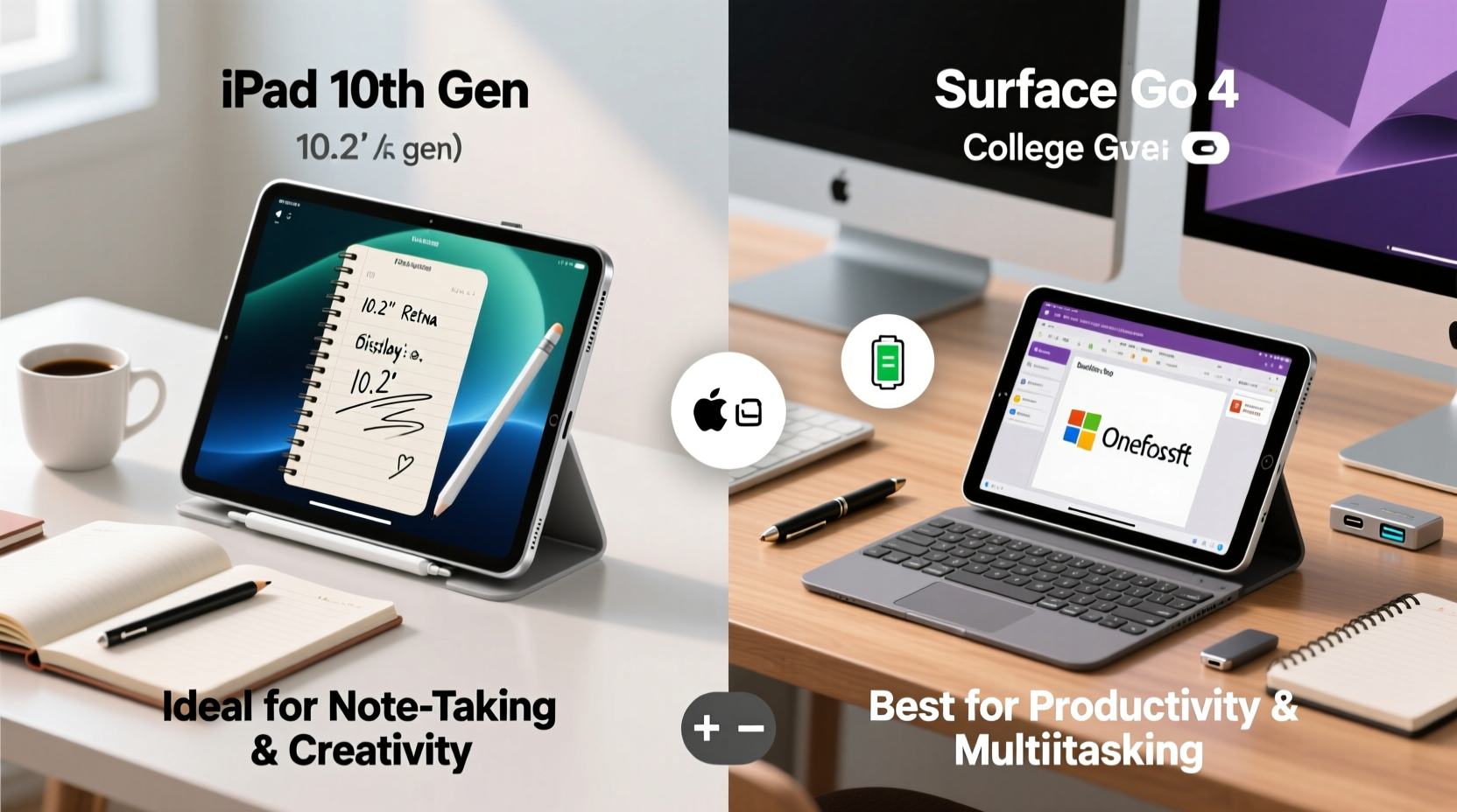 ipad 10th gen vs surface go 4 which is better for college students