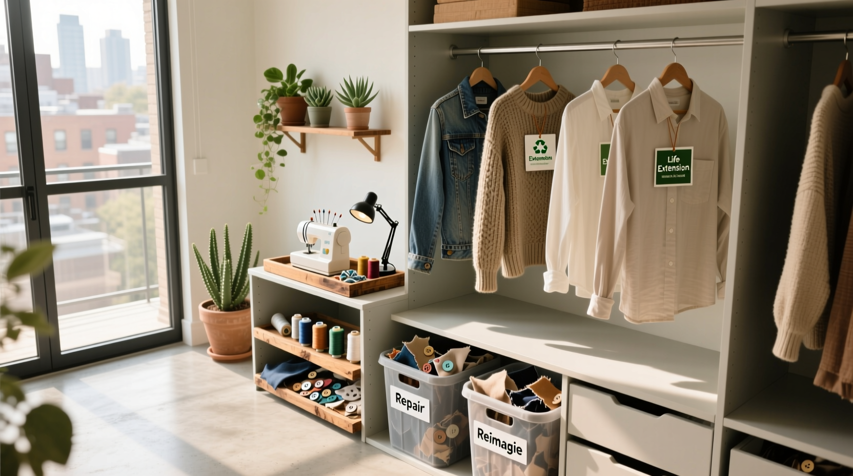 closet organization for sustainable fashion