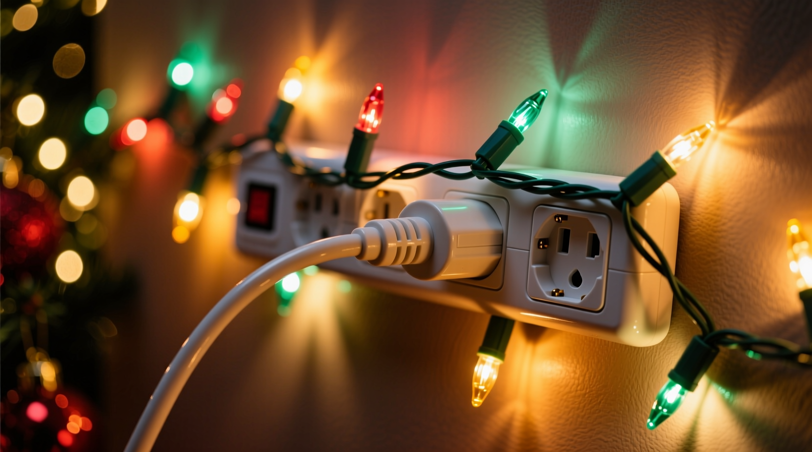 can you run christmas lights on a power strip without tripping breakers