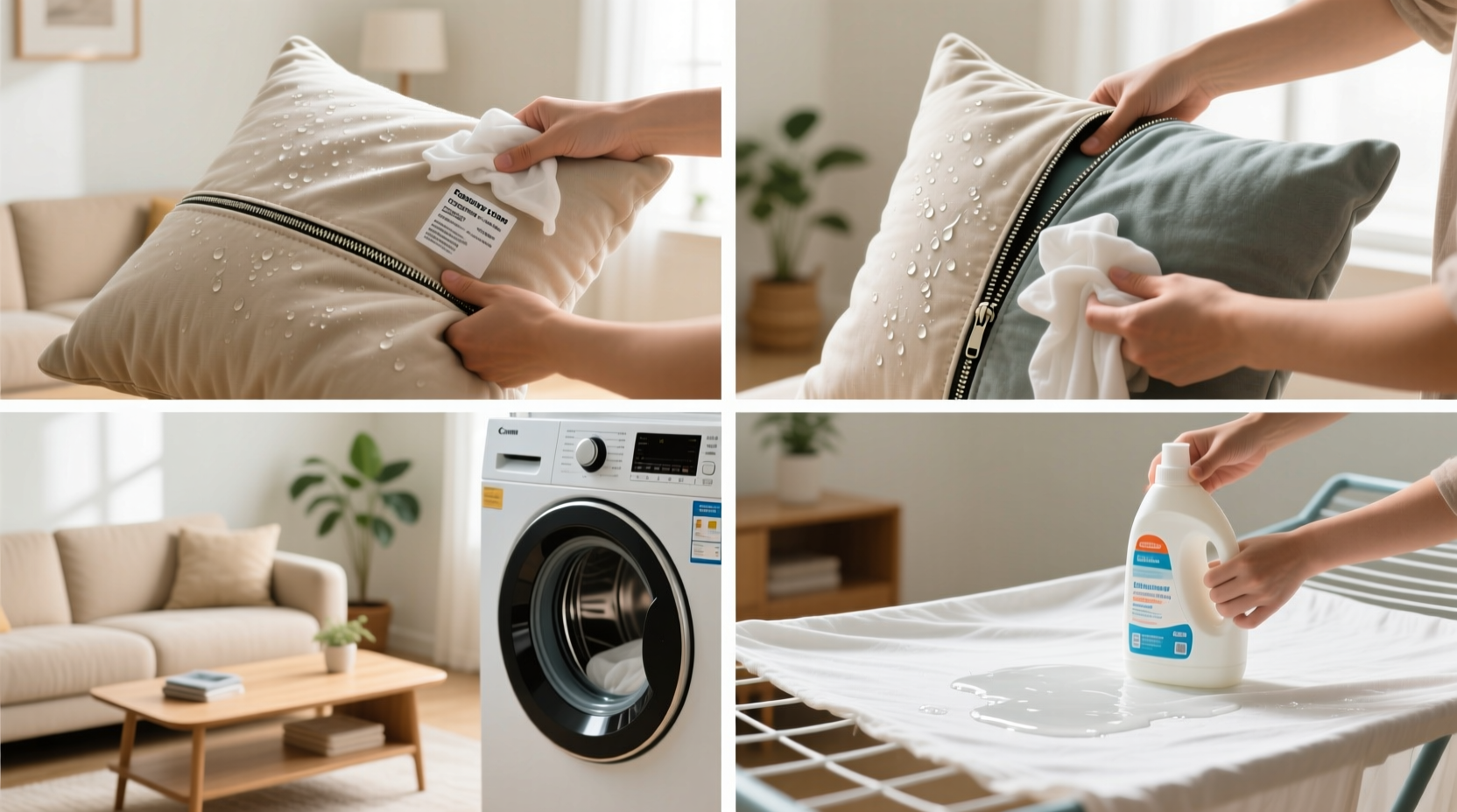 how to wash throw pillows
