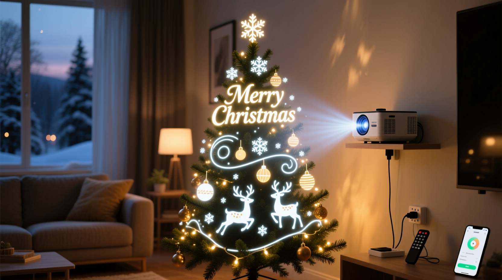 projection mapping on christmas trees is it feasible for home use