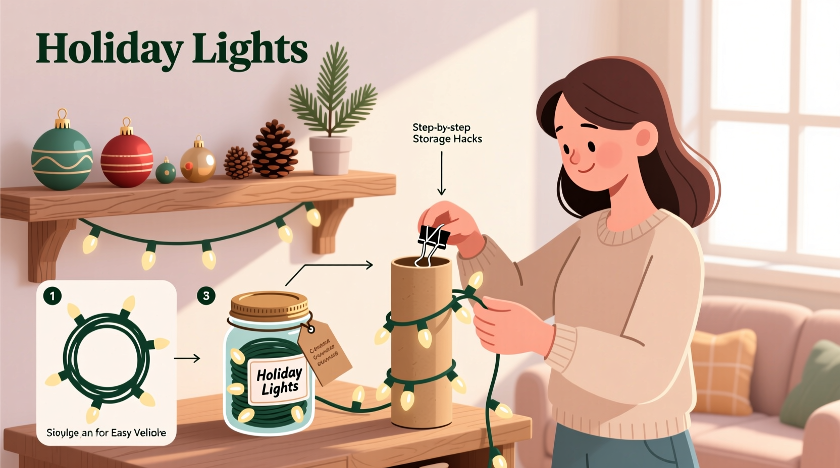 how to prevent tangled christmas lights with simple storage hacks anyone can use