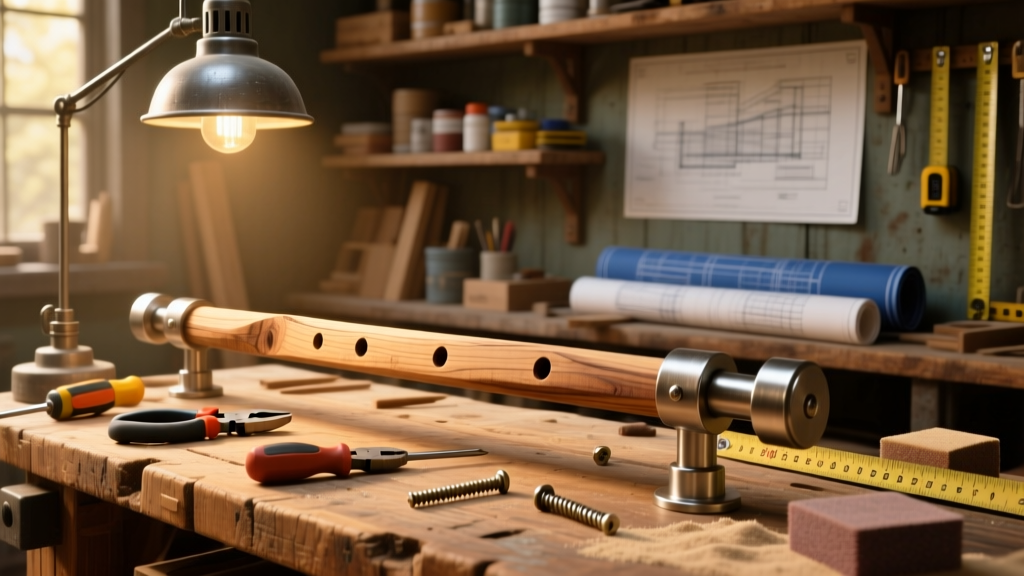 DIY Shower Curtain Rod: Custom Wood or Metal Build