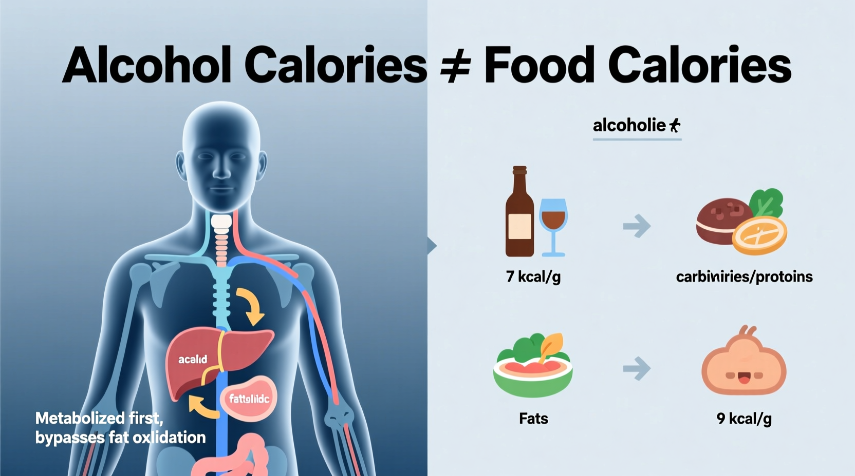 do alcohol calories count the same as food during weight loss